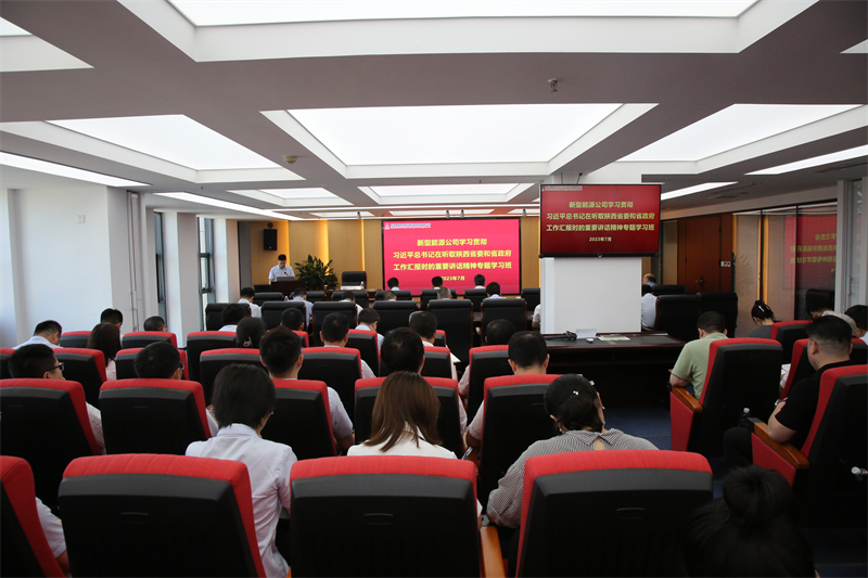 新型能源公司舉辦學習貫徹習近平總書記在聽取陜西省委和省政府工作匯報時的重要講話專題學習班